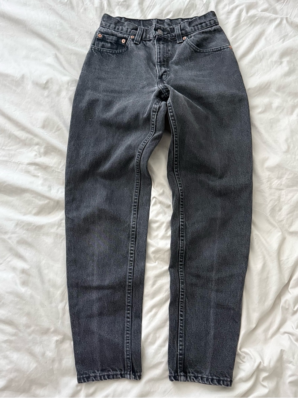 Levi’s 550 Vintage 90s USA Faded Black High Rise Relaxed Jeans Sz 3 Short